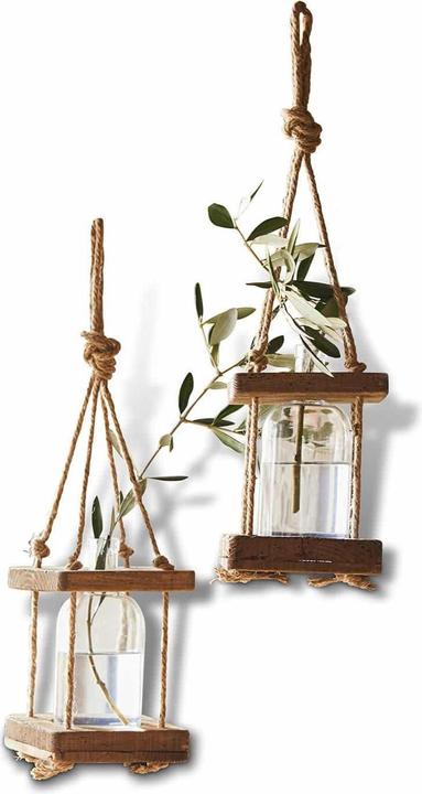 Produktbild Loberon Hängevase 2er Set Corial (2 x, 15 x 15 x 21.5 cm, 0.48 l)