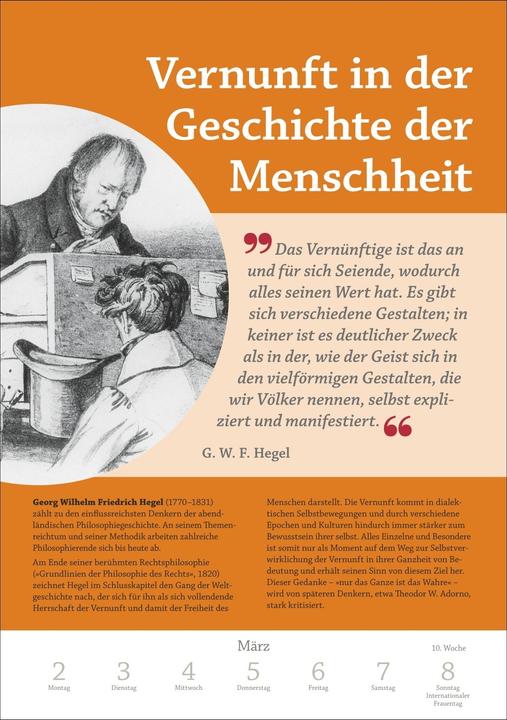 Actual product image Harenberg DIE ZEIT Philosophie Wochen-Kulturkalender 2026 - 53 Denkanstösse für 2026 (German)