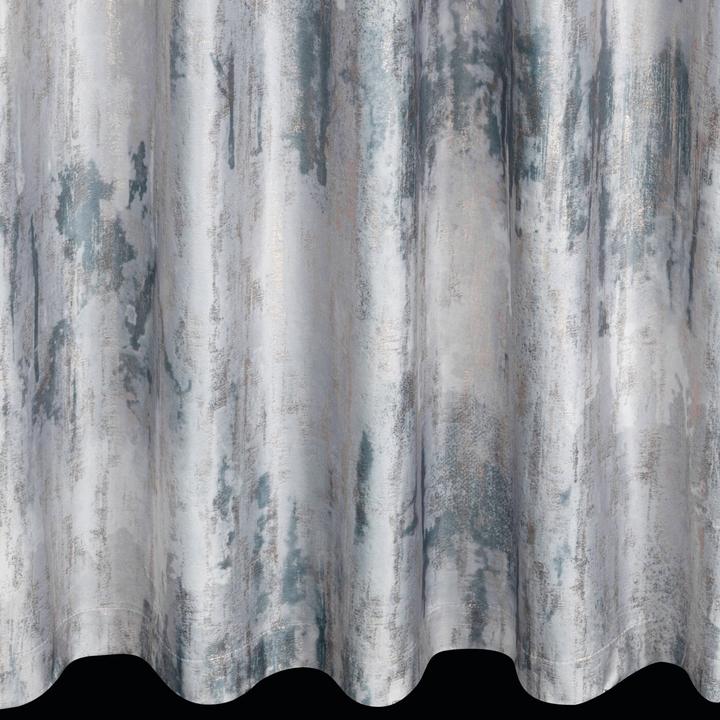 Produktbild Eurofirany TINA-Vorhang aus weichem Samt mit abgenutztem Muster und Golddruck, silberfarben, grau, 140 x 270 cm (140 x 270 cm)