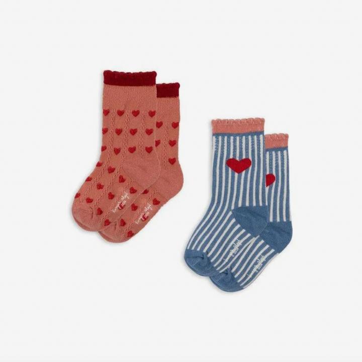 Konges Slojd 2Pack Socken Jaquard Heart Mix (2er Pack, 19 - 21)