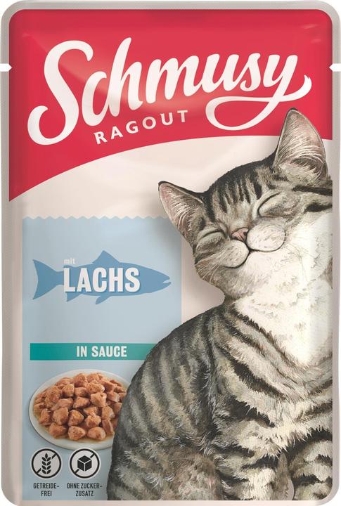 Actual product image Schmusy Wet food Ragout Salmon Sauce, 22 x 100 g (Adult, 22 pcs., 1470 g)