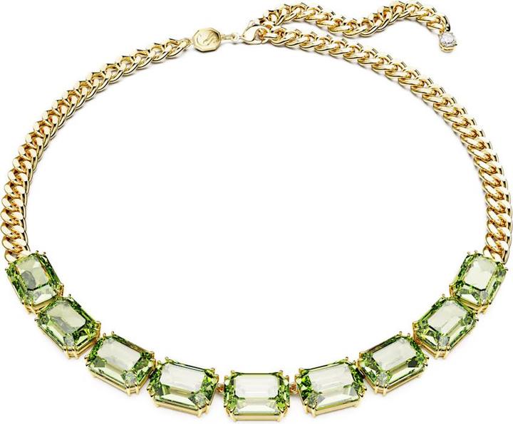 Produktbild Swarovski Millenia Halskette Oktagon Schliff Grün Gold (Swarovski Metall, 42 - 47 cm)