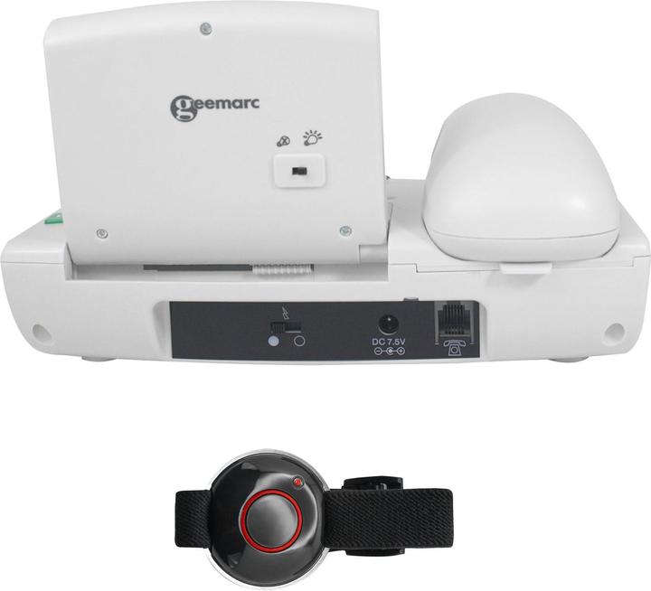 Image du produit Geemarc SERENTIES Téléphone filaire senior avec transmetteur d'appel d'urgence Écran rétroéclairé Blanc