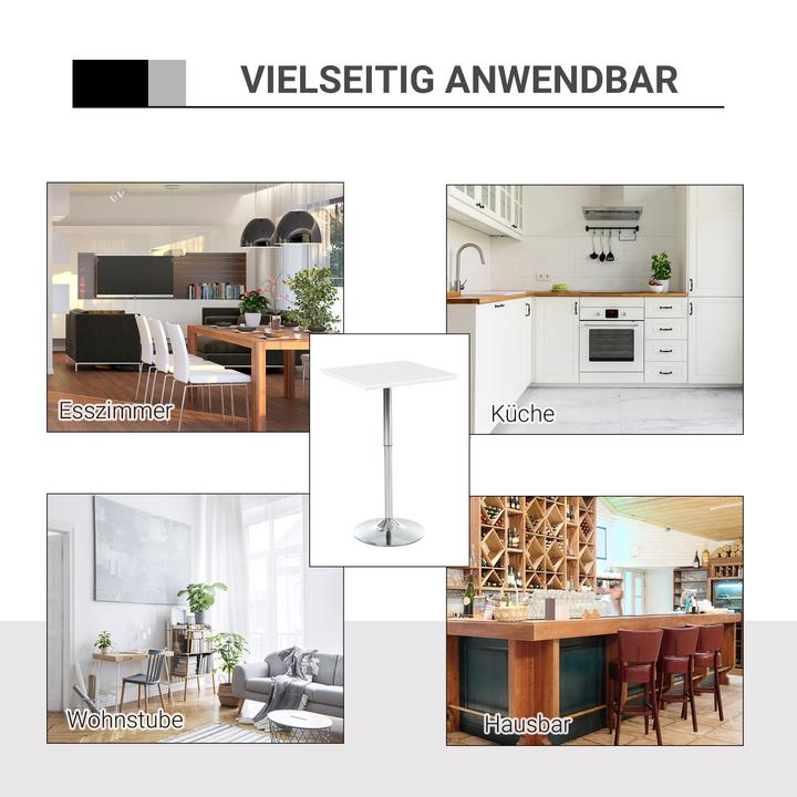 Produktbild Homcom Bistrotisch höhenverstellbar (60 x 60 x 92 cm)