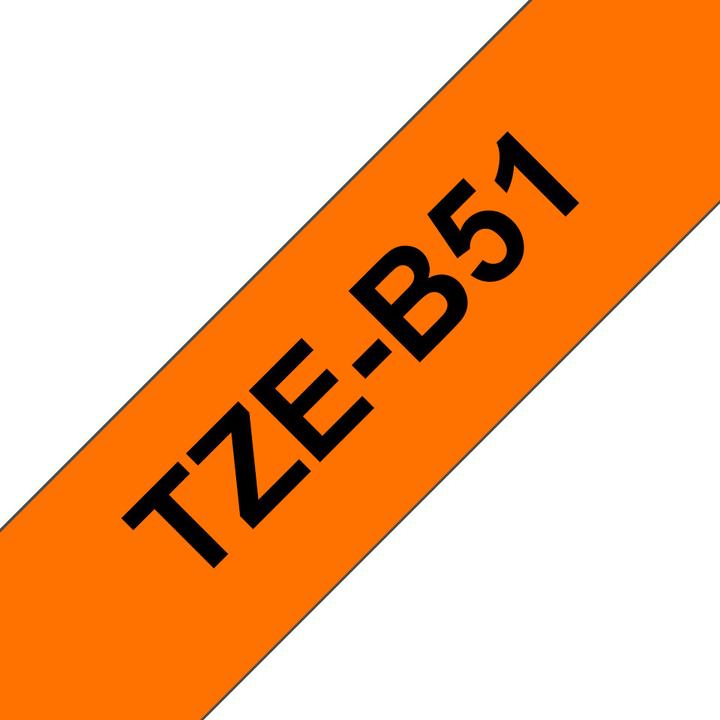 Produktbild Brother TZB51 24 Schwarz AUF Orange (2.40 cm, Orange, Schwarz)
