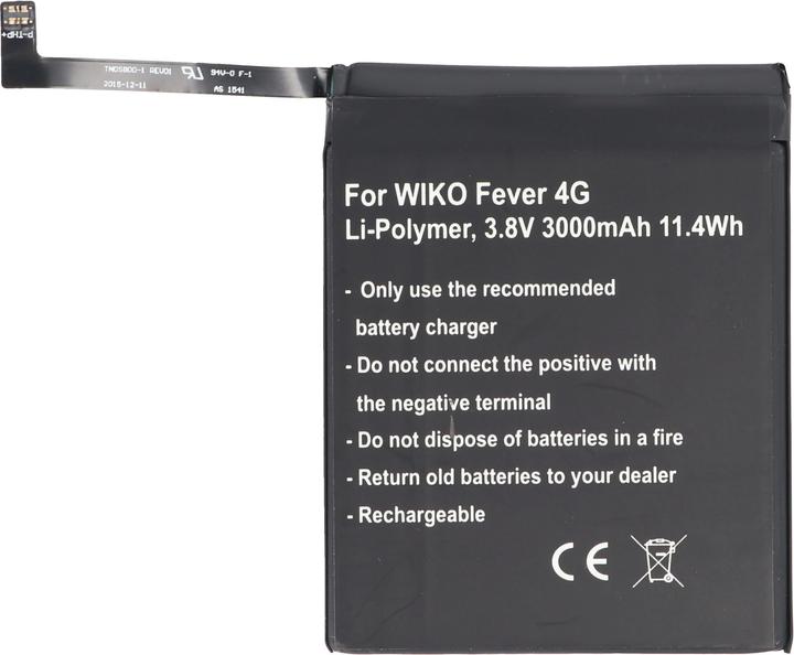Actual product image Wiko Akku Fever, FEVER 4G Akku TLP15J15