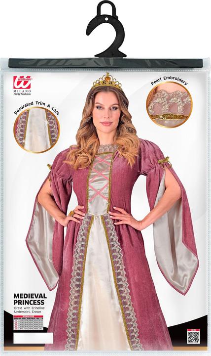 Produktbild Widmann MITTELALTER PRINZESSIN (Kleid mit Unterrock, Krone), XL (XL)