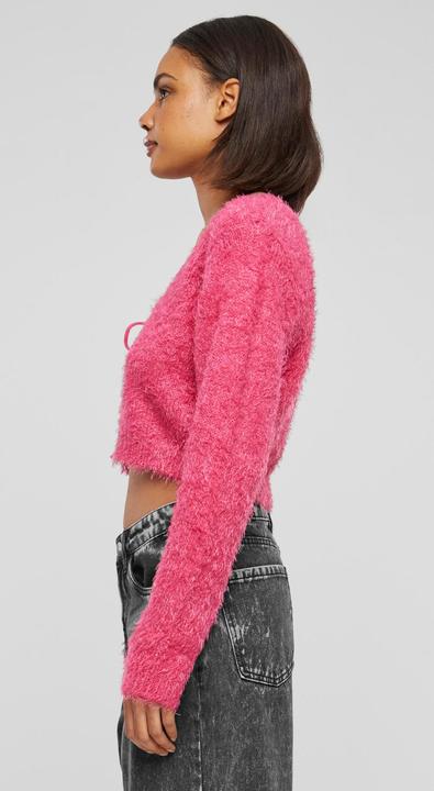 Actual product image Urban Classics Ladies Tied Cropped Feather Cardigan - 117653 (5XL)