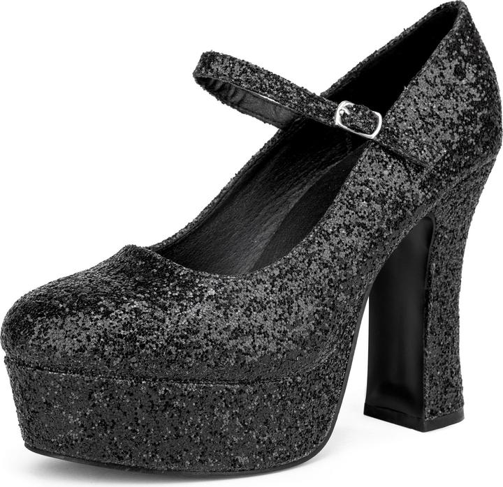 Produktbild Maskworld Plateau Schuhe glitter-schwarz