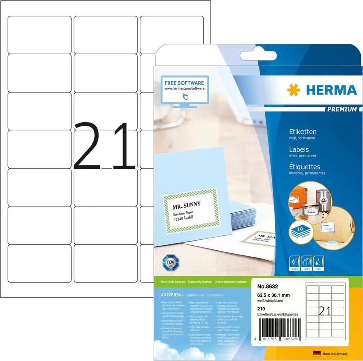 Produktbild HERMA Adressetiketten A4