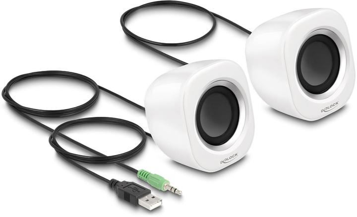 Actual product image Delock 27008 - Mini stereo PC speaker with 3.5 mm jack plug and USB power supply
