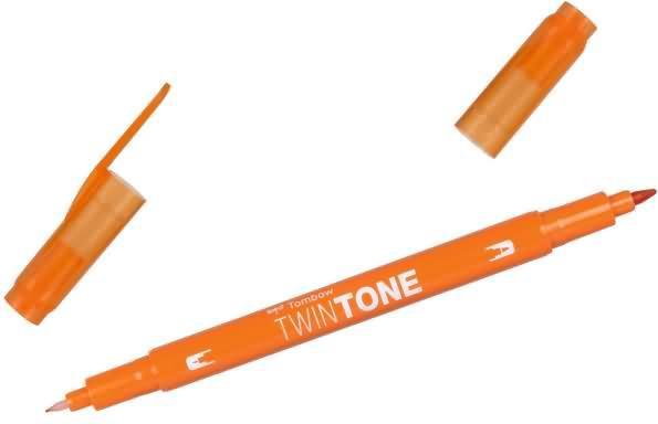 Immagine prodotto Tombow Penne in fibra Twintone (28, Arancia, 1 x)