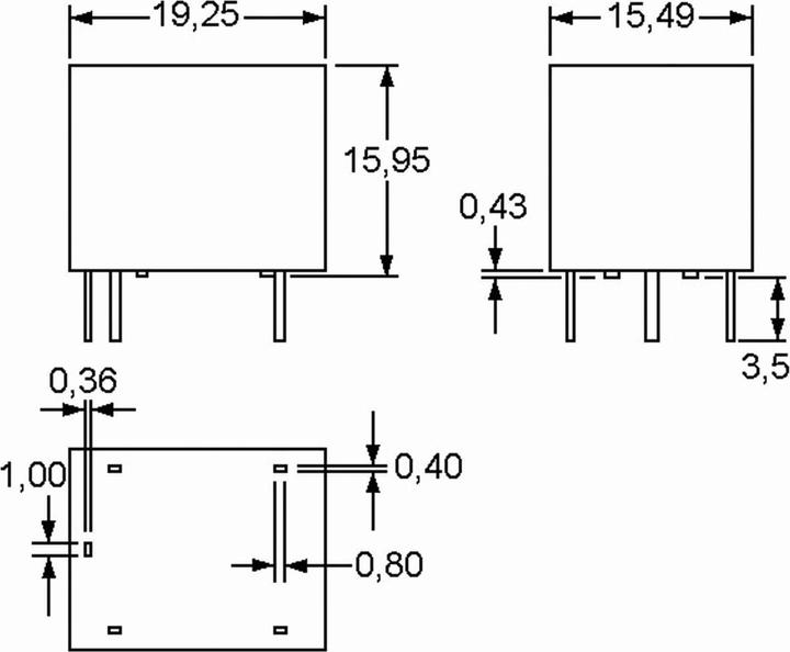 Nährwerte und Zutaten Relais AZ943-1CH-12DE, print, 12 V-, 10 A, 1xUM