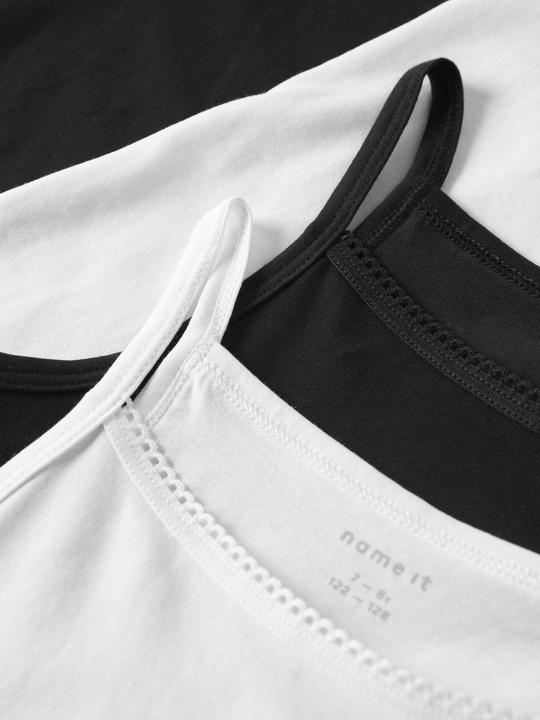 Actual product image Name it Nkfstrap Top 4p Black White Solid Noos (92)