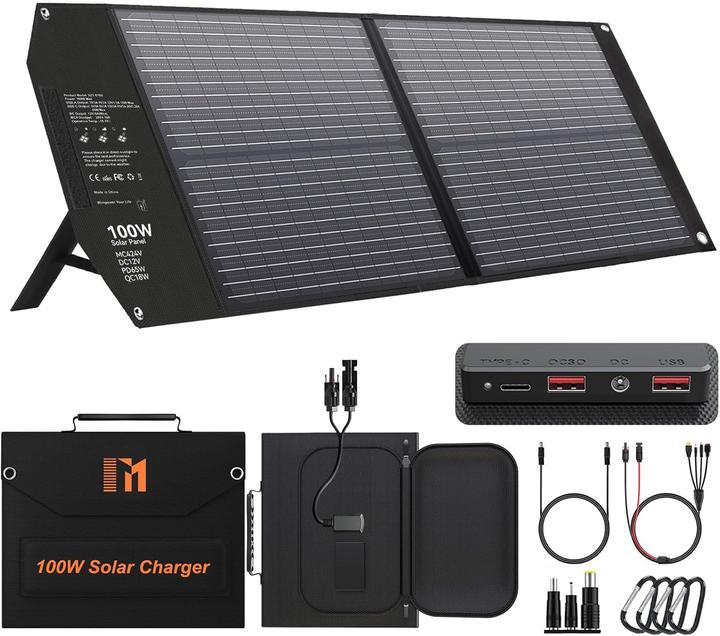 Immagine prodotto Mesuvida Faltbares Solarladegerät mit 5 Anschlüssen (100 W)