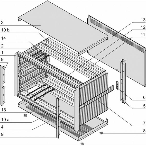 Produktbild Schroff Komplettgehäuse, EMV-geschirmt - PROPAC PRO GEH.3HE 84TE 266T