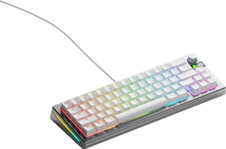 Actual product image Glorious GMMK 3 Pro 65 % Custom Gaming Keyboard - Pre-Built, ANSI (US), Fox Switches, silver (US, Cable)
