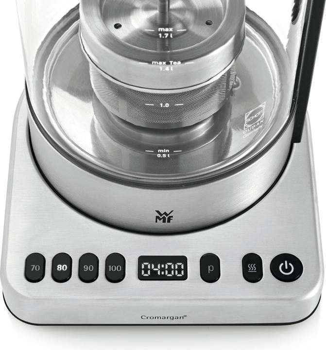Produktbild WMF Glas Wasserkocher mit Temperaturwahl 1,7l Teesieb Warmhaltefunktion Lono 3000W (1.70 l)
