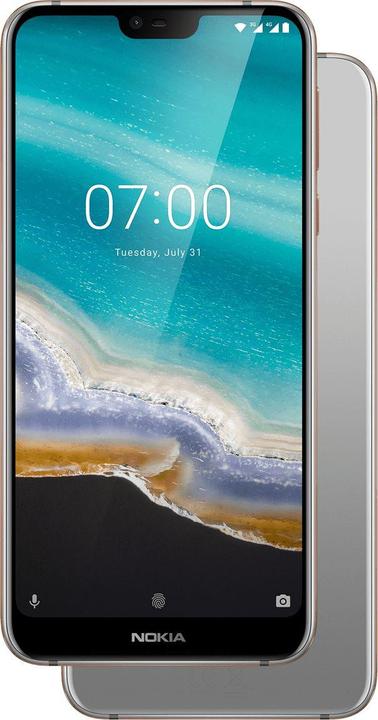 Nokia 7.1 (32 GB, Steel, 5.80", Hybrid Dual SIM, 12 Mpx, 4G)