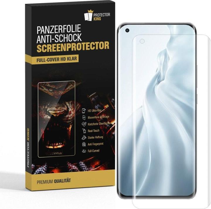 Actual product image Protectorking 2x Panzerfolie Anti-Shock HD Klar (2 Piece, Xiaomi Mi 11)