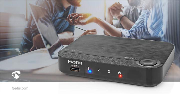 Actual product image Nedis HDMI ™ Converter | 1x USB-C™ / 2x HDMI™ Input | 1x HDMI™ Output | 1-way | 4K@60Hz | 18 Gbps