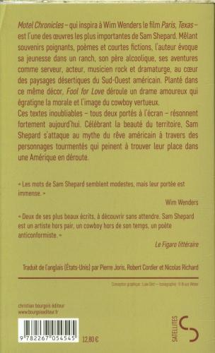 Image du produit Motel chronicles. Suivi de Fool for love (Français, Shepard Sam, 2025)
