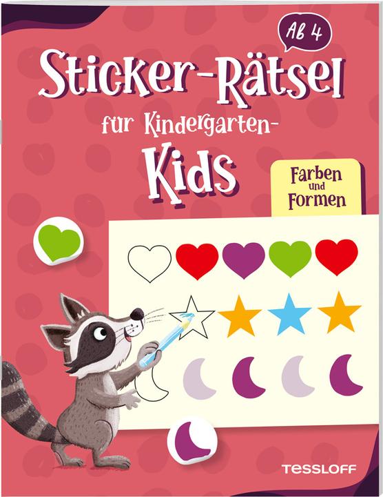 Produktbild Tessloff Sticker-Rätsel für Kindergarten-Kids. Farben und Formen (Deutsch, Christine Thau, 2022)