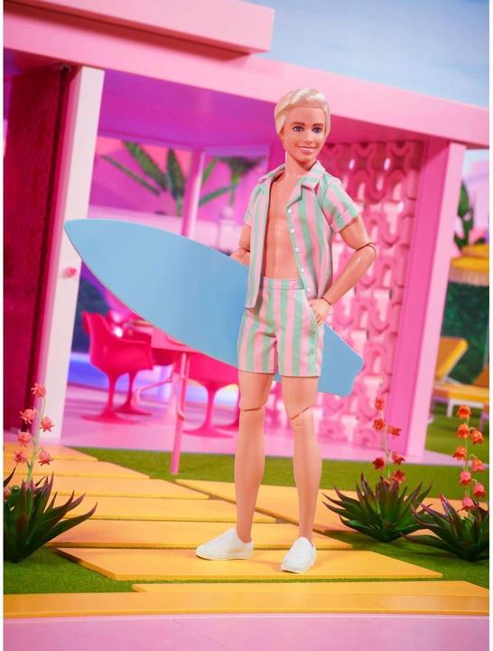 Actual product image Barbie The Movie Signature Ken doll with surfboard