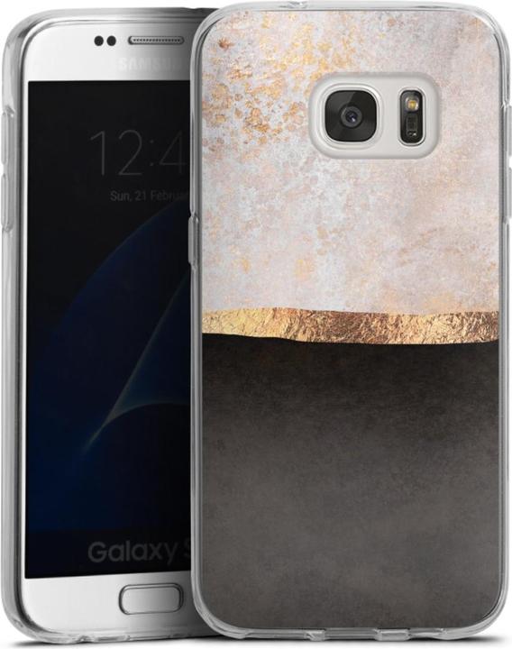 Produktbild DeinDesign Silikon Hülle für Samsung Galaxy S7 Handyhülle Case Smartphone Schutzhülle Trends Abstrakt Black & (Samsung Galaxy S7)