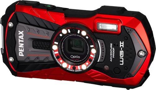Pentax Optio WG-2, 14MP, 5x WW-Zoom, Wasserfest, Rot (1/2,3'')