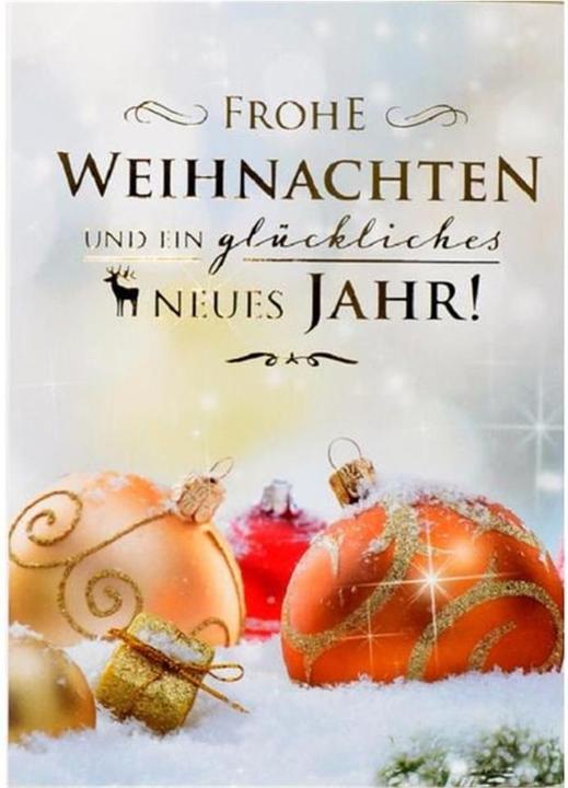 Produktbild ABC Weihnachtskarte Frohe Weihnachten und Neujahr (1 Stk.)