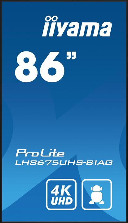 Immagine prodotto iiyama 217,4cm(85,6") LH8675UHS-B1AG 16:9 3xHDMI+2xUSB IPS retail (spedizione) (3840 x 2160 pixel, 85.60")