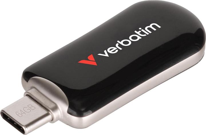 Actual product image Verbatim STICK 64GB Plectra Black USB-C Flash Drive 30224 (64 GB, USB-C)