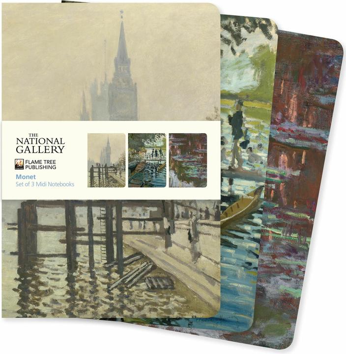 Image du produit Set de trois carnets moyen format : Claude Monet (A5, Couverture rigide)