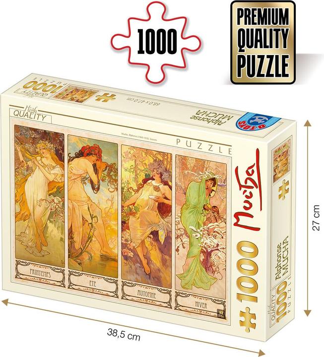Actual product image D-Toys Puzzle 1000 pieces - Alphonse Mucha - Seasons (1000 pieces)