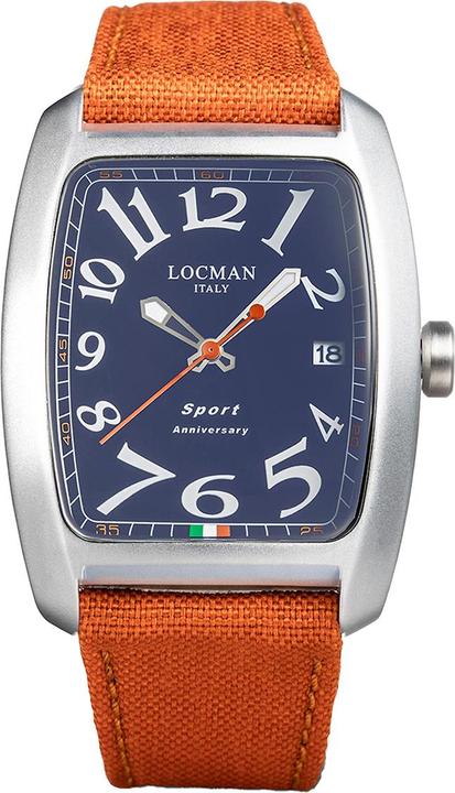 Produktbild Locman Italy Herrenuhr Sport Anniversary orange/blau Ref. 0471 (Analoguhr, 37 mm)