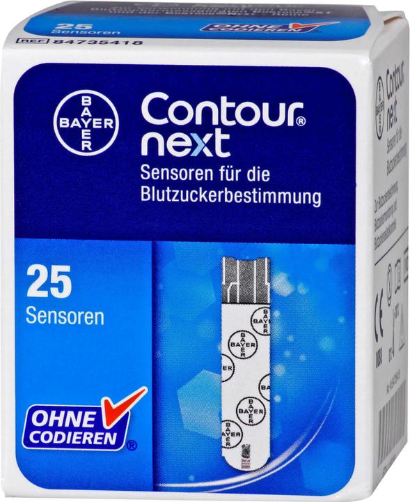 Produktbild Contour next Sensoren für die Blutzuckerbestimmung, 25 St. Teststreifen (Teststreifen)