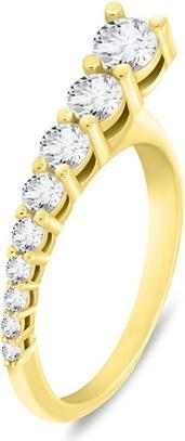 Brilio Silver - Elegant gold-plated ring with zircons RI119Y - Circuit: 56 mm (56)