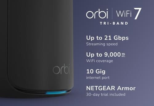 Actual product image Netgear Orbi 870 Series (RBE873B) Set of 3
