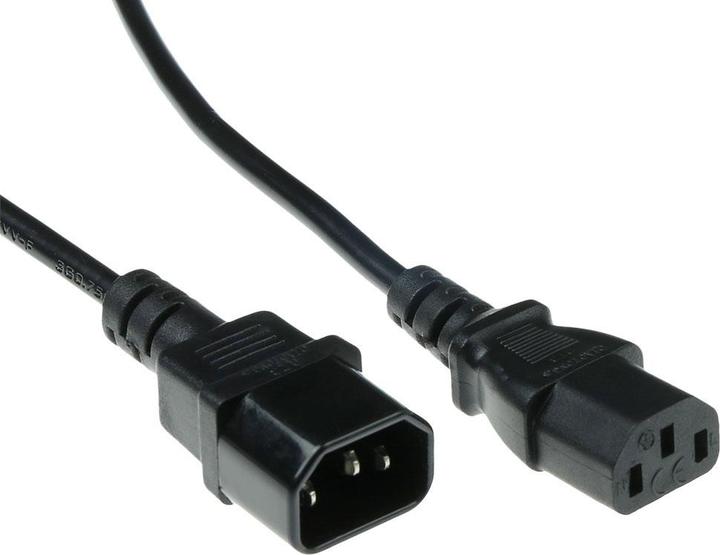Actual product image AK5164 0.3m C14-Coupler C13-Coupler Black Power Cable (0.30 m, C14, C13)