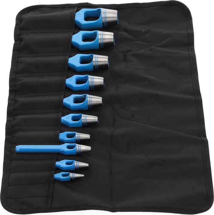 Actual product image Gedore 570303 Henkelloche iron set, 10 pieces, 3-25 mm