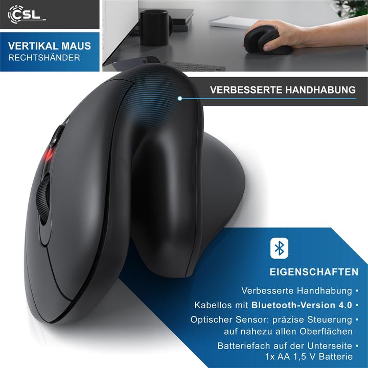 Produktbild CSL Vertikalmaus (Kabellos)
