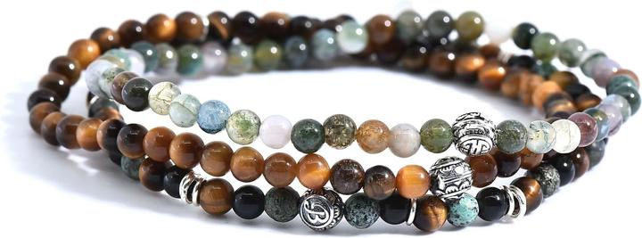 Balibay Islay (20.50 cm, Tigerauge, Kambaba Jaspis, Onyx, Moosachat, 925 Sterling Silber, Edelstein, Achat)