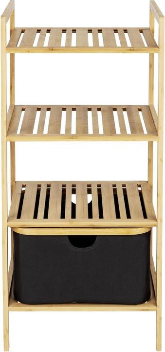 Produktbild Wenko Regal Ecori 44 x 93.5 cm, Nature/Schwarz (10 x 36 x 96 cm)