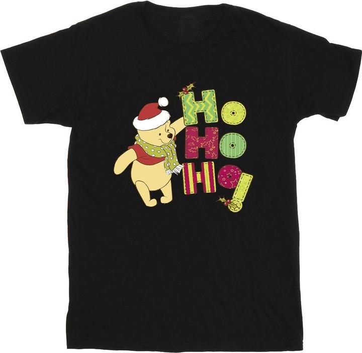 Disney Winnie The Pooh Ho Ho Ho Scarf TShirt (XXL)
