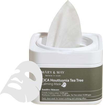 Actual product image Mary&May MARY & MAY Cica Houttuynia Tea Tree Soothing Mask, 30 sheets (400 ml)
