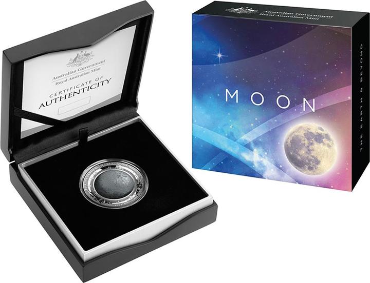Actual product image RAM Silver coin Earth and Beyond 2019 - The Moon - 1 oz PP coloured (999, 2019)
