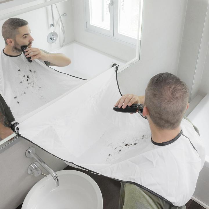 Actual product image InnovaGoods Beard catcher cloth with suction cups Bibdy
