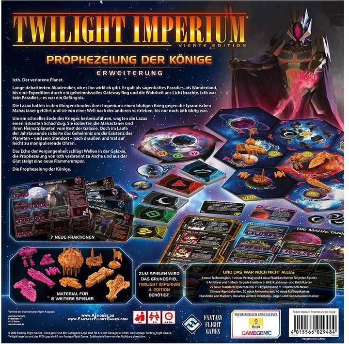 Actual product image FFG Expert Game Twilight Imperium: Prophecy of Kings (German)