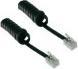Image du produit Konnix Câble RJ9 spirale noir extensible 2m